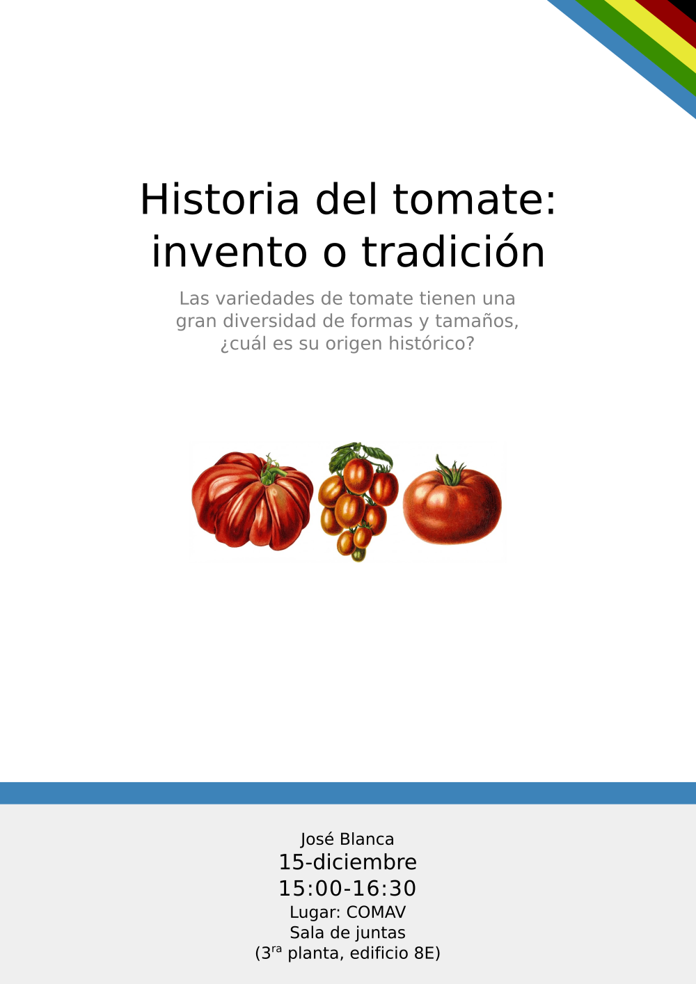 Cartel seminario historia del tomate